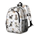 thumbnail image 2 of Multicolor Cat and Heart White Pattern Backpack for School, Cute School Bag with Adjustable Shoulder Straps and Padded Back, 15"x11.42"x5.5", 2 of 5