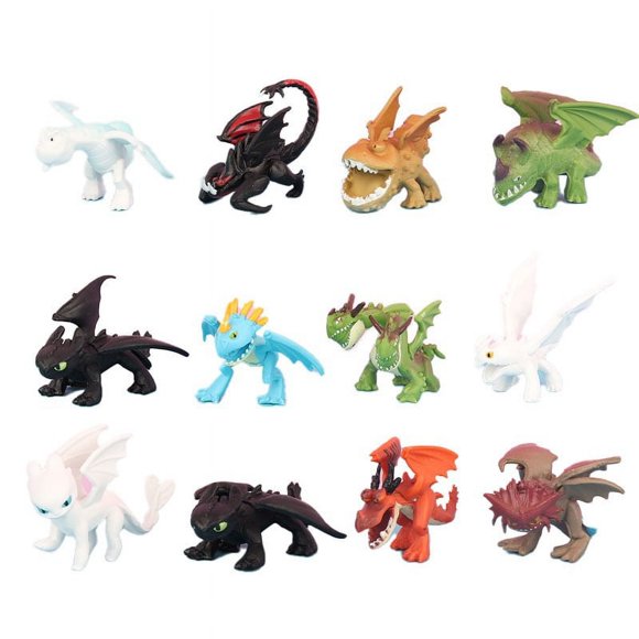 How To Train Your Dragon 2 Q Version Action Figure 12Pcs Graduation Gift Home Decoration 1.58 inch