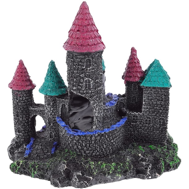 Curated visual reference: Goldfish Castle Aquarium Decoration Set Reference: Iguohao Castle Aquarium Decoration Fish Tank Realistic Hideout Castle