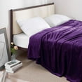 thumbnail image 4 of Homieway Large Purple Bed Blankets,Soft King Size Blanket for Sofa Couch, All Season Lightweight Microfiber Fluffy Flannel Fleece Throw Blanket,90" x 108", 4 of 7