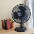 thumbnail image 4 of Comfort Zone Ventilateur de Table Oscillant Réglable 12 Pouces 3 Vitesses, Noir, 4 of 8