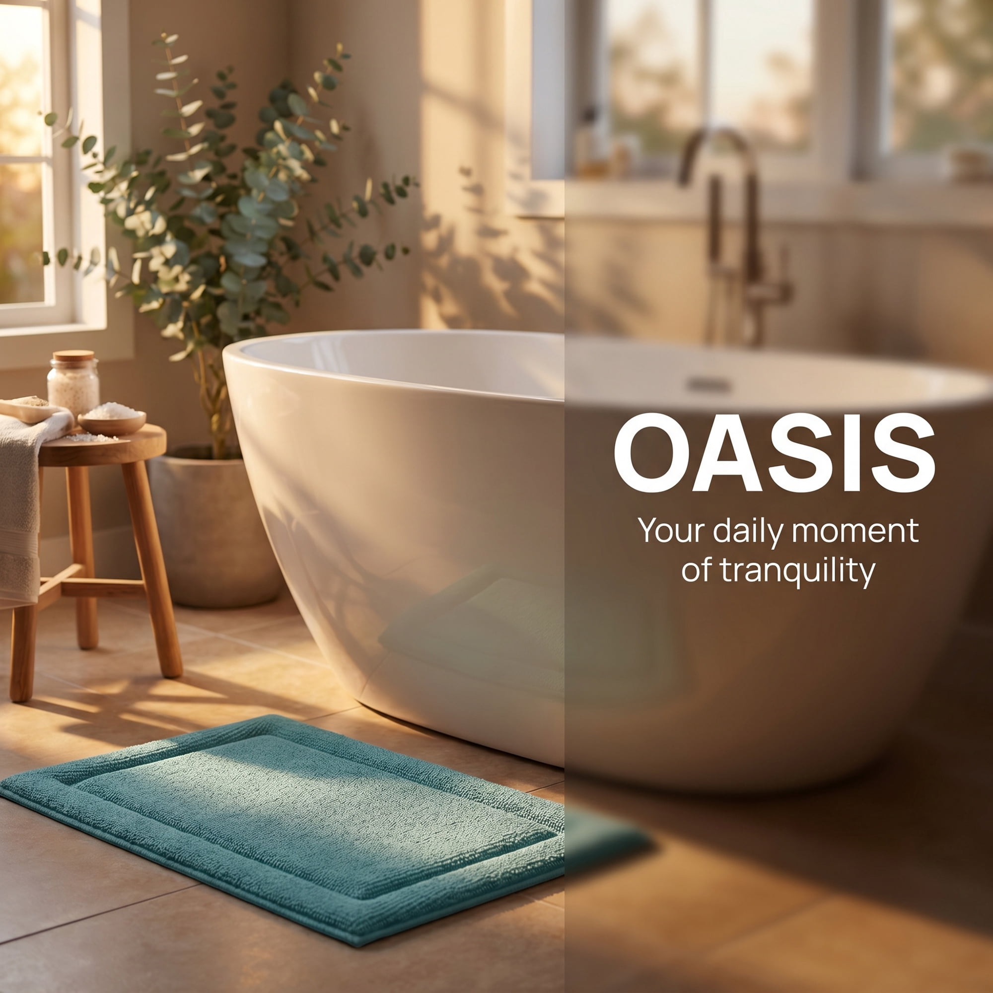 Unique Bargains Ultra Soft Shaggy Bath Mat Super Absorbent Non Slip Mat Green 24" x 17"