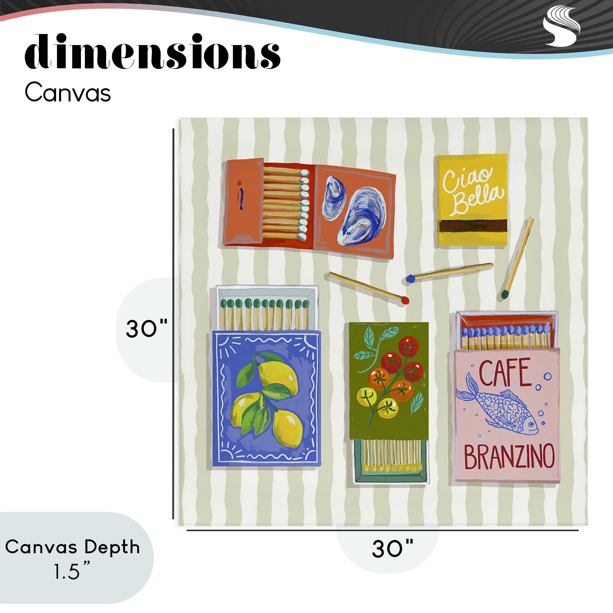 Stupell Industries Ciao Bella Seaside Matchboxes Canvas Wall Art, design by Rachel Nerney
