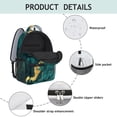 thumbnail image 4 of Teal Gold Marble Backpack for School,Cute School Bag,Schoolbag with Adjustable Shoulder Straps & Padded Back,15.3"x11"x6.7", 4 of 6
