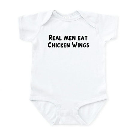 

CafePress - Men Eat Chicken Wings Infant Bodysuit - Baby Light Bodysuit Size Newborn - 24 Months