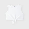 thumbnail image 3 of PatPat 2pcs Kid Girl Tie Knot Sleeveless Tee and Elasticized Paperbag Shorts Set, 3 of 7