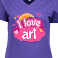 thumbnail image 4 of Inktastic Artist I Love Art Women's V-Neck T-Shirt, 4 of 5