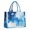 Blue White Marble, variant on Large Capacity Tote Bag,Blue Gold Wave Marble Pattern Handbag Fashion Luxury Tote Bag,15.7"x13"x 5.1" Inches,Laptop Compatible