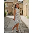 thumbnail image 5 of BemeyourBBs Little Girls Dress Sleeveless Lapel Collar Baseball Bat Print Summer A Line Tank Dress, 5 of 9