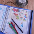 thumbnail image 5 of Antner 6 Pack Zippered Binder Pockets Letter Size 3 Holes Pouches, Multicolor for 3 Ring Binders, 5 of 7
