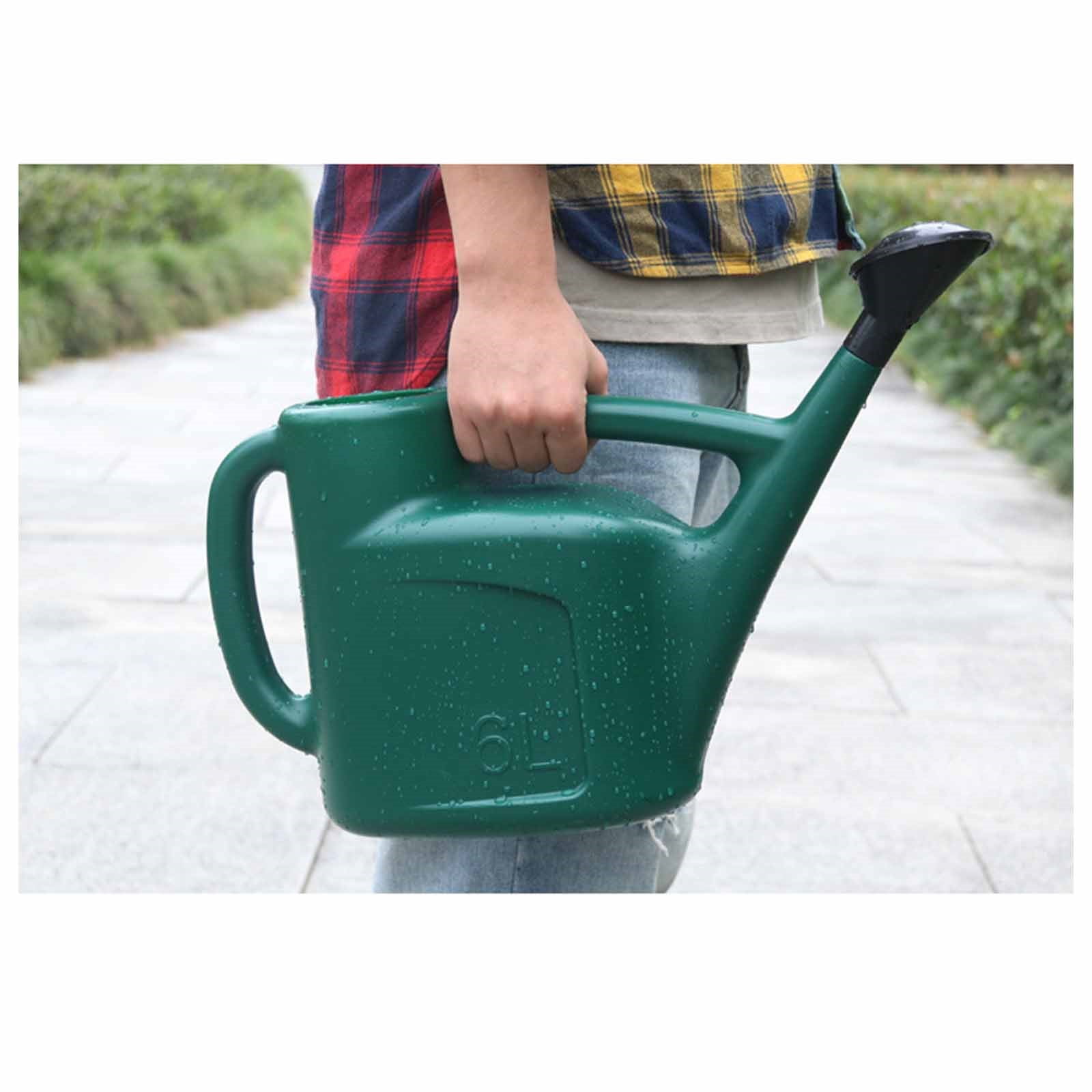 ZLBDYG 3L/9L Large Plastic Watering Can - Detachable Long Spout Indoor/Outdoor Plant Watering Can for Garden, Flowers, Vegetables (Durable Dark Green Design, Ergonomic Handle)