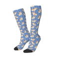 thumbnail image 2 of Fotbe Corgi print Women's Men's Novelty Crew Socks Cotton Socks Knee High Socks for Walking,Running,Nurses,Pregnancy, 2 of 9
