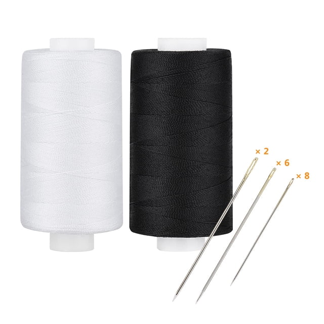 Thread Simthread Poliéster multiusos 365 m (1 blanco y 1 negro)