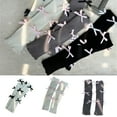 thumbnail image 2 of Japanese Ballet JK Girl Women Ribbed Knit Leg Warmer Sweet Small Bow Lettuce Hem Boot Cuffs Leg Cover Long Socks, 2 of 9