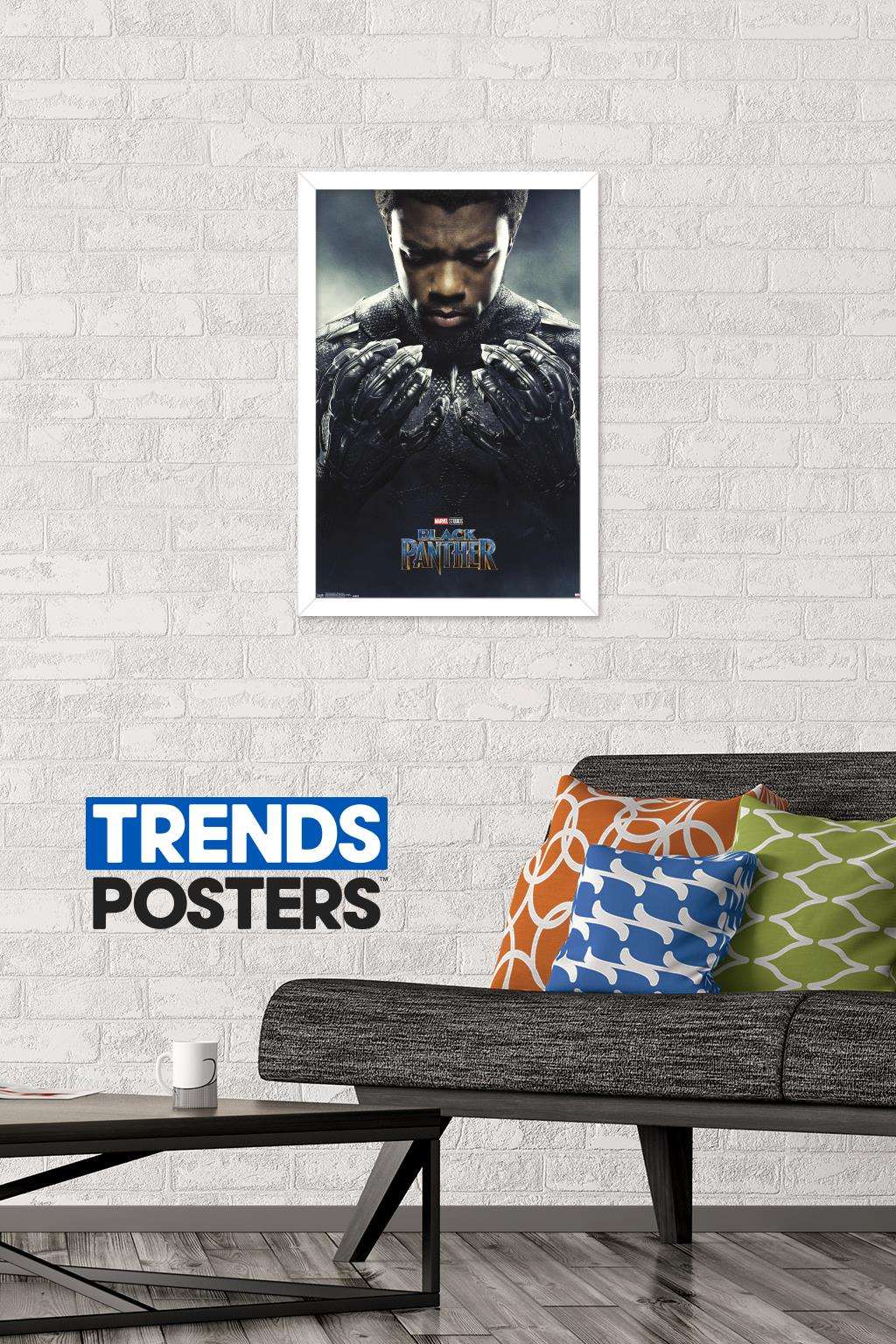 Marvel Cinematic Universe Black Panther - One Sheet Wall Poster, 14.725" x 22.375", Framed