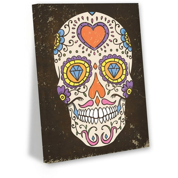 Awkward Styles Skull Wall Art Dia de Los Muertos Canvas Day of the Dead Wall Decor Skull Wall Decor Gifts for Mexican Restaurant Office