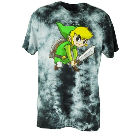 The Legend of Zelda Skyward Sword Link Tie Dye Video Game Graphic Tshirt (Link To The Past Best Zelda Game)