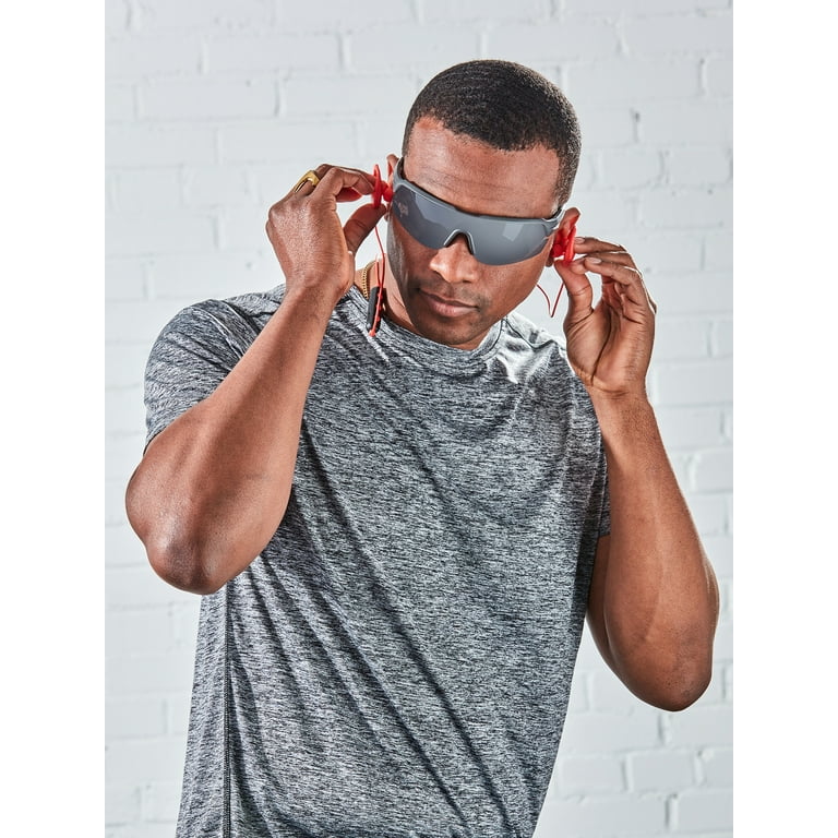 Foster Grant Men s Shield Fashion Sunglasses Charcoal Walmart