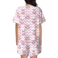 thumbnail image 3 of Lsque Pug And Donut Women's Short-Sleeved Pajama Set - 2 Piece Soft and Lightweight Sleepwear Set-4X-Large, 3 of 9