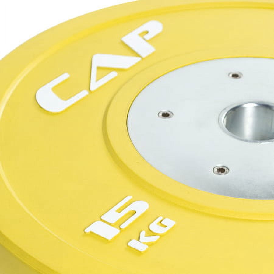 CAP 2" Olympic Competition Rubber Bumper Weight Plate with Steel Hub, 15 KG (33 lbs) Single