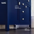 thumbnail image 4 of Totti Artemis 48" Blue Transitional Double Sink Bathroom Vanity w/ White Carrara Style Man-Made Stone Top, 4 of 7
