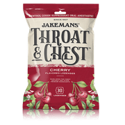 (Pack of 12), Jakemans Throat & Chest Cherry Flavored Lozenges, 30 pc