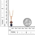 thumbnail image 3 of Gem Stone King 18K Rose Gold Plated Silver Red Tiger Eye and Blue Sapphire Pendant Necklace for Women (3.12 Cttw, Gemstone, Oval 8x6MM, with 18 inch Chain), 3 of 3