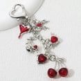 thumbnail image 5 of Elegant Cherries Charm Bag Pendant Bowknot Pearls Key Rings Portable Bag Decoration Fashionable Handbag Accessories, 5 of 8