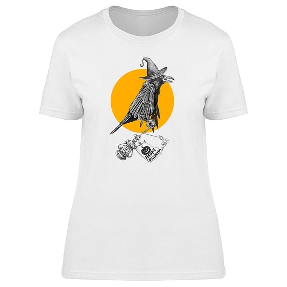 Gothic Halloween Crow Tee Men's -Image by Shutterstock