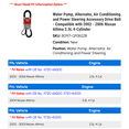 thumbnail image 2 of Water Pump, Alternator, Air Conditioning and Power Steering Accessory Drive Belt - Compatible with 2002 - 2006 Nissan Altima 2.5L 4-Cylinder 2003 2004 2005, 2 of 2