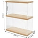 thumbnail image 3 of Vitrina de acrílico de dos niveles con base de madera. Caja organizadora para coleccionables. Exhibidor de madera transparente., 3 of 9