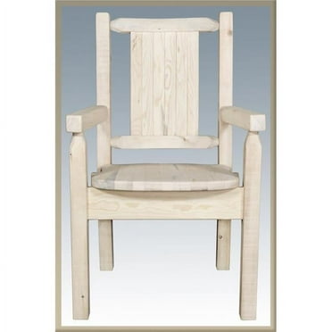 Homestead Captains Chair with Laser Engraved Moose Design