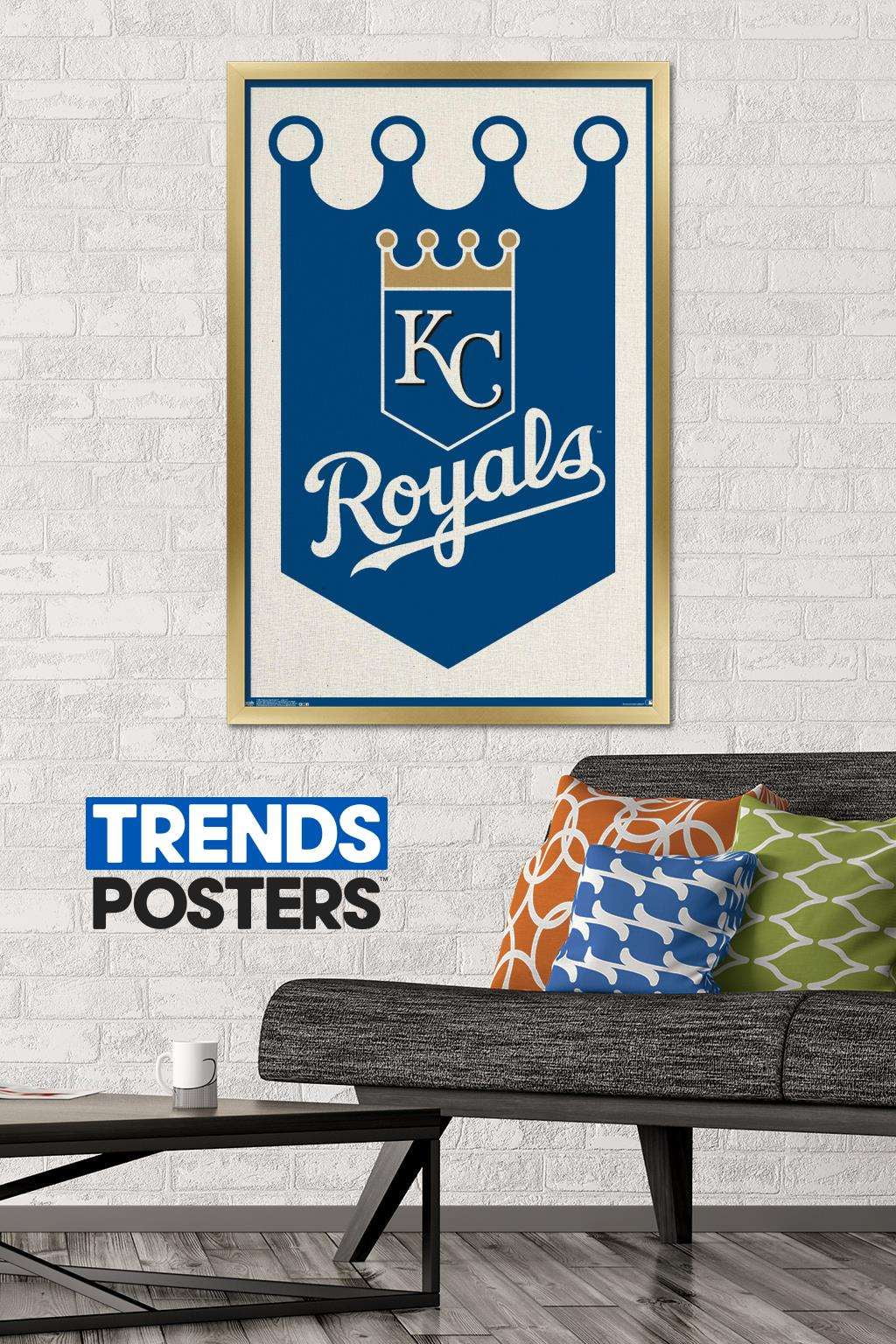 MLB Kansas City Royals - Logo 15 Wall Poster, 22.375" x 34", Framed