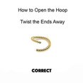 thumbnail image 6 of Hoop Earrings Cartilage Nose Septum Ear Helix Tragus Piercing Jewelry for Women Hypoallergenic Thin Tiny (5.5mm | THICK - 18 gauge, 14K Yellow Gold Filled | Twisted Wire), 6 of 9