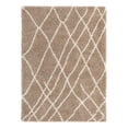 thumbnail image 3 of Unique Loom Soft Touch Shag Collection Area Rug - Dora (8' x 11' Rectangle Khaki/Ivory), 3 of 7