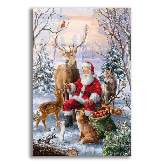 Epic Art 'Winter Gathering' by Ali Corti, Acrylic Glass Wall Art, 16"x24"