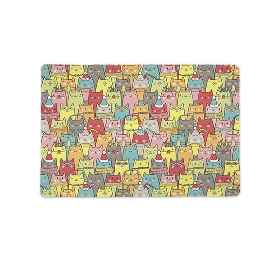 Christmas Cats Seamless Pattern Mat Rectangle  -Image by Shutterstock,