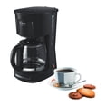 thumbnail image 1 of T-fal Cafetera de Filtro Permanente Heliora Grande, con Sistema Antigoteo y capacidad para 12 tazas de café, incluye filtro permanente y cuchara medidora, Negra, CM1408MX, 1 of 6