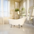 thumbnail image 3 of Dreamwerks 67"W x 31"D x 31"H White Freestanding Clawfoot Bathtub, 3 of 10