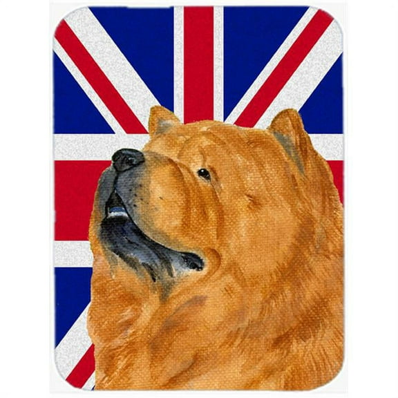 7.75 x 9.25 In. Chow Chow With English Union Jack British Flag Mouse Pad, Hot Pad Or Trivet