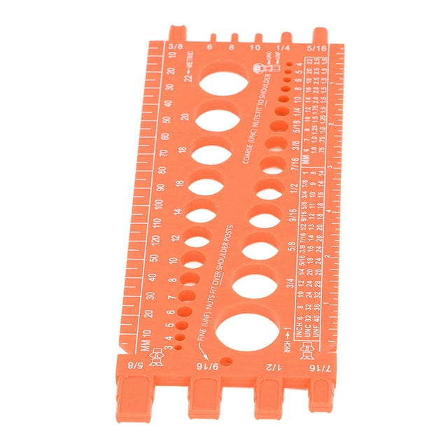 Bolt Size and Thread Gauge Nut Bolt Screw Gauge Quick Identification with Integrated Design for Workshop Garage Compact and Lightweight Construction for Easy Measurement