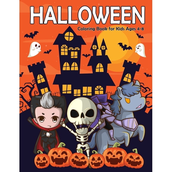 Coloring Book for Kids Halloween Coloring Book for Kids Ages 4-8: A Fun and Easy Happy Halloween Coloring Pages for Kids, Toddlers and Preschoo, Book 16, (Paperback)