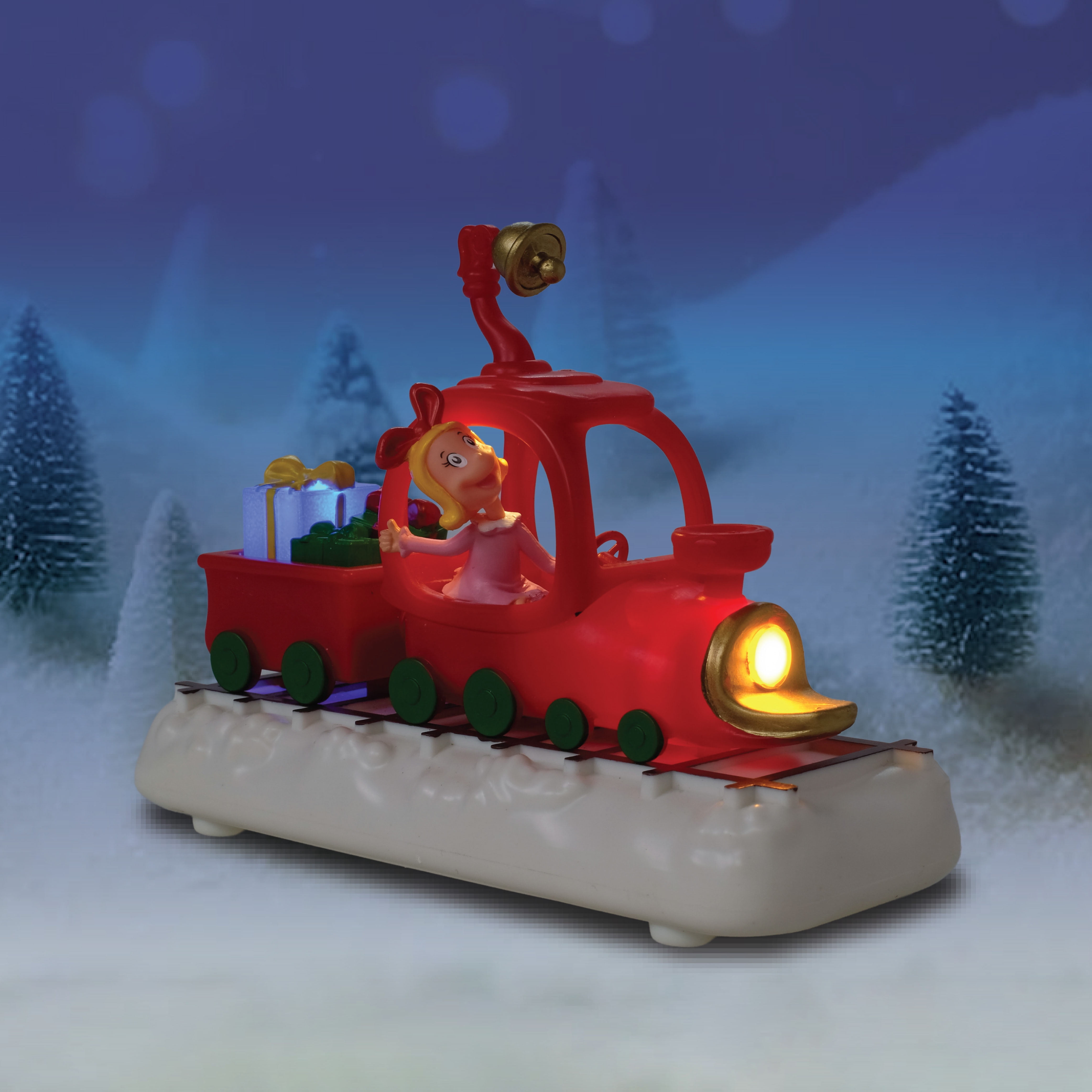 Dr. Seuss The Grinch Christmas Train Tabletop Figurine with Cindy Lou Who