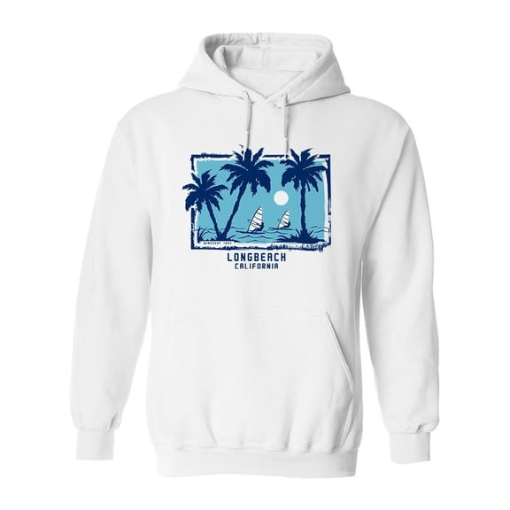 Long Beach California. Hoodie Men -Image by Shutterstock, Male Large