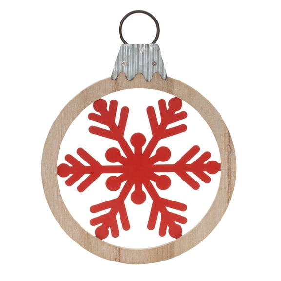 Melrose Cut Out Snowflake Christmas Ornaments - 8" - Brown and Red - 6ct