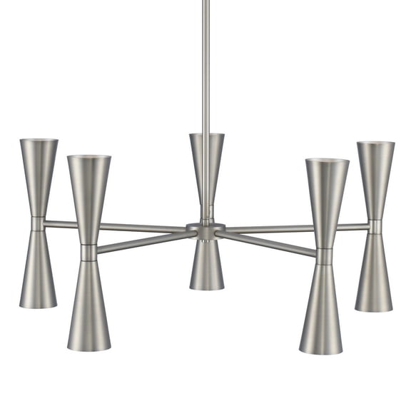 Kalco 310470SN Milo 10 Light 28" Wide Led Chandelier - Nickel
