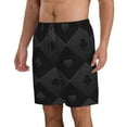 thumbnail image 2 of Kdxio Black Poker Pattern Mens Casual Shorts - Drawstring Summer Beach Sports Shorts for Men, 2 of 9