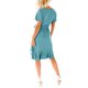 thumbnail image 3 of Txlixc Vestido Midi de Verano para Mujer Color Sólido Manga Corta Dobladillo Irregular Vestido con Cinturón Txlixc  Moda, 3 of 5