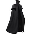 thumbnail image 2 of Hvyesh Men's Cloak Medieval Renaissance Cloaks Gothic Stand Collar Cape Steampunk Robes, 2 of 7