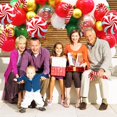 thumbnail image 2 of NETSENG Christmas Balloons Garland Arch Kit - Red Green Gold Confetti Balloons with Candy Mylar Balloons, 101 Pack, 2 of 6